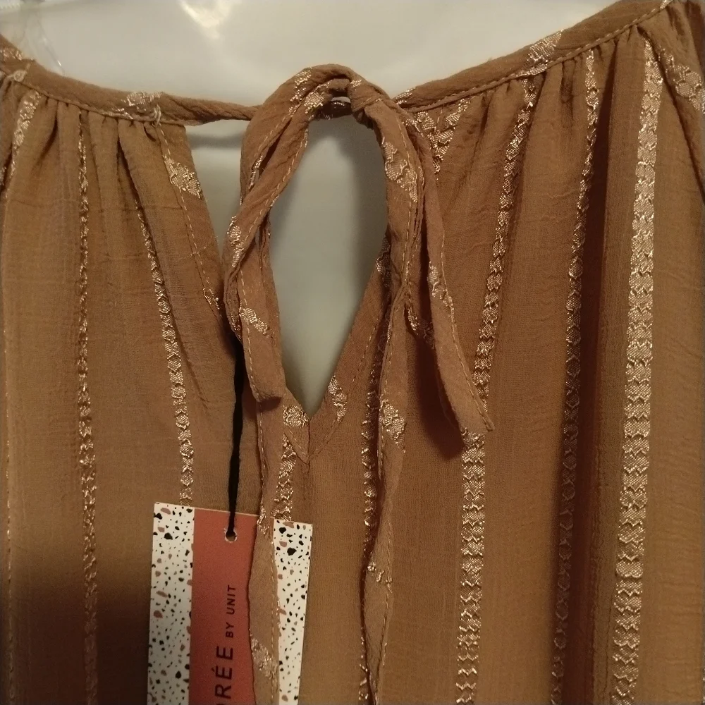 🆕Andree By Unit Long Sleeve Peplum Blouse - Picture 10 of 11